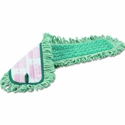 Rubbermaid Commercial HYGEN HYGEN Microfiber Fringed Dust Mop Pad, 24w x 9d, Green