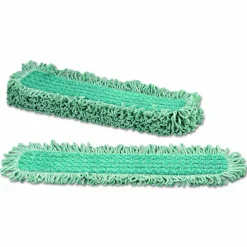 Rubbermaid Commercial HYGEN HYGEN Microfiber Fringed Dust Mop Pad, 24w x 9d, Green
