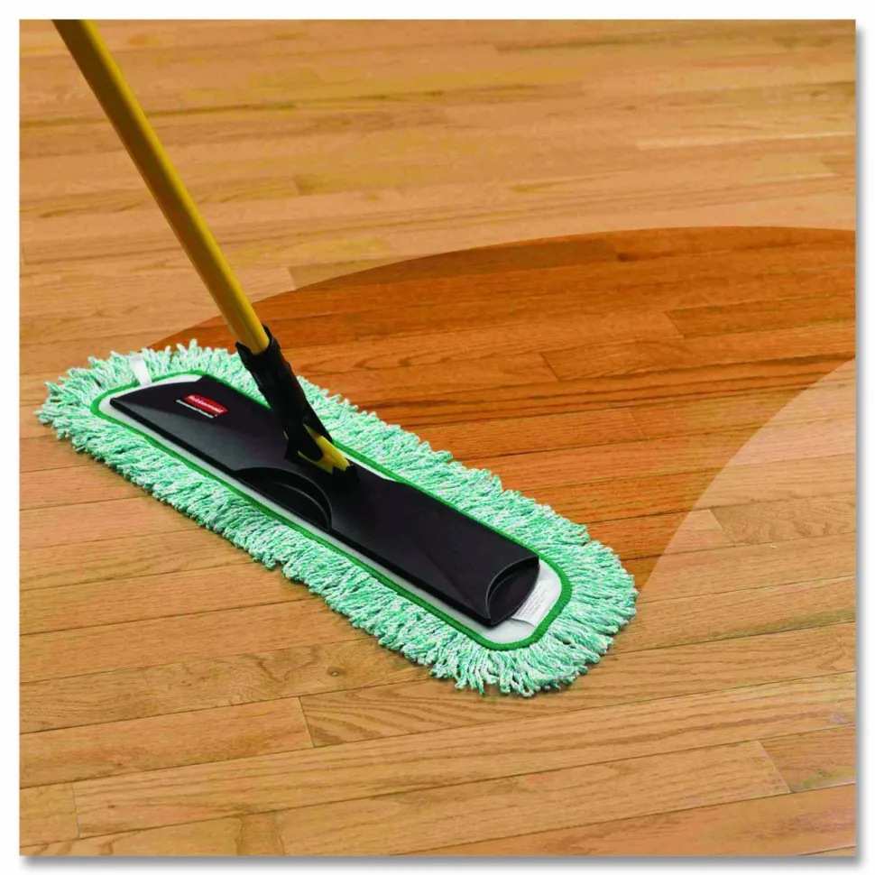 Rubbermaid Commercial HYGEN Microfiber Fringe Dust Mop, 5 3/4"W x 20 3/4"L, Green