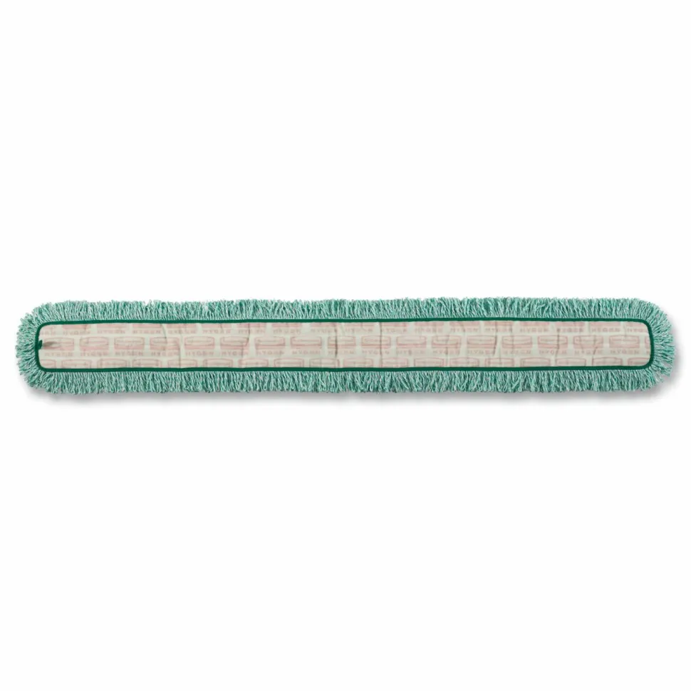 Rubbermaid Commercial HYGEN HYGEN Dry Dusting Mop Heads with Fringe, 36", Microfiber, Green