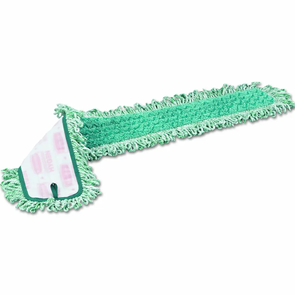 Rubbermaid Commercial HYGEN HYGEN Dry Dusting Mop Heads with Fringe, 36", Microfiber, Green