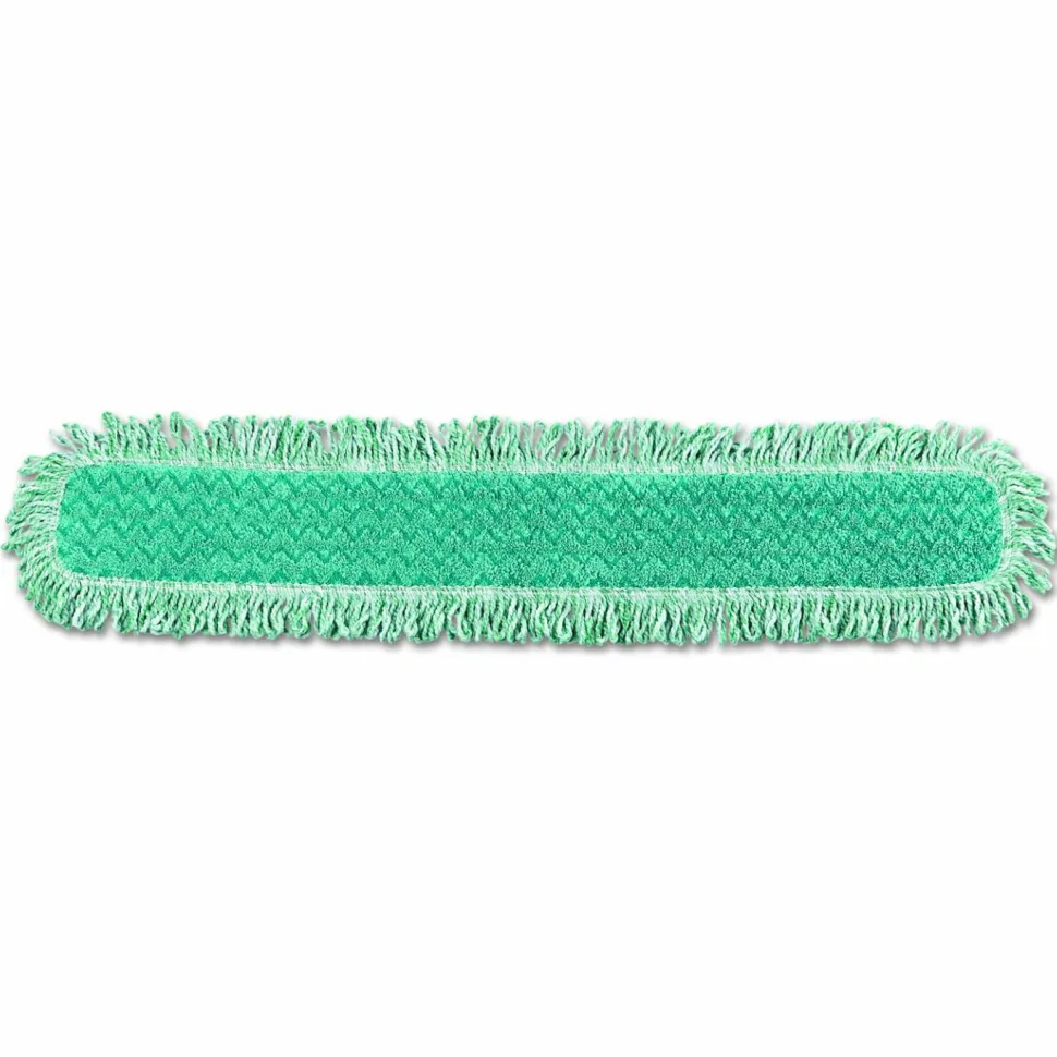 Rubbermaid Commercial HYGEN HYGEN Dry Dusting Mop Heads with Fringe, 36", Microfiber, Green
