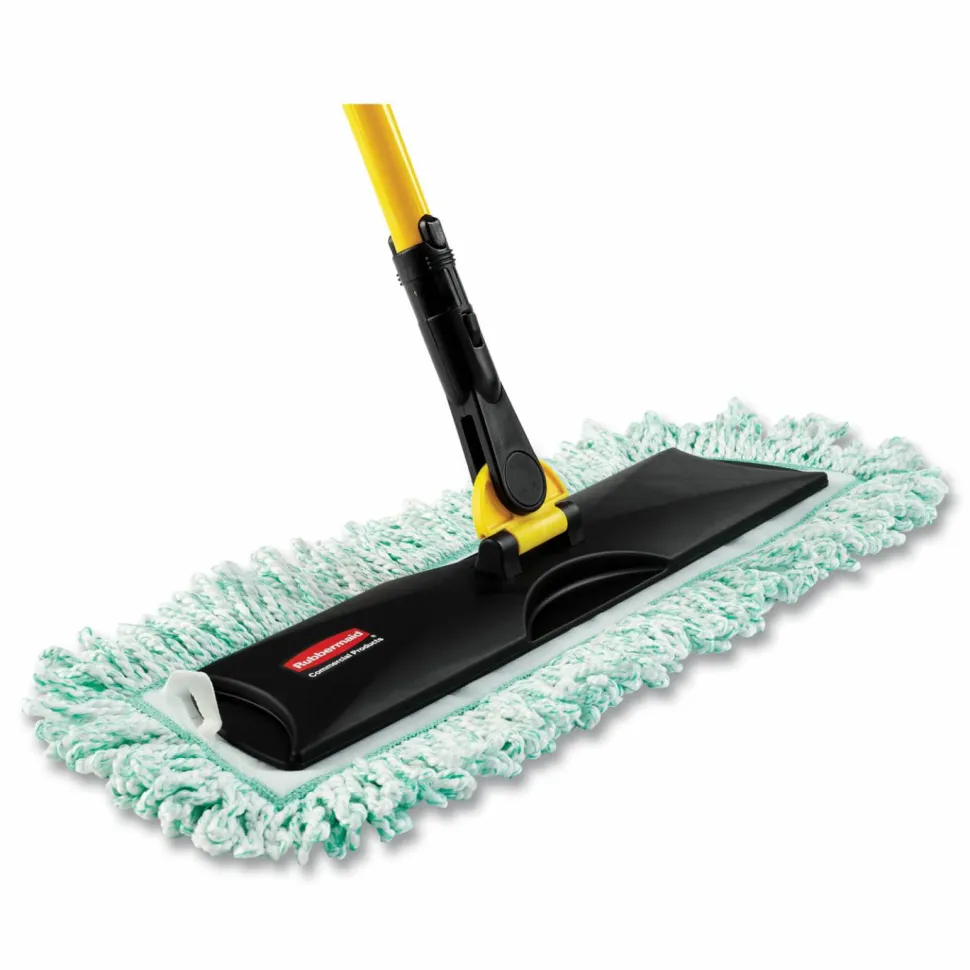 Rubbermaid Commercial HYGEN HYGEN Dry Dusting Mop Heads with Fringe, 36", Microfiber, Green