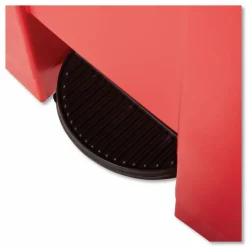 Rubbermaid Commercial Indoor Utility Step-On Waste Container, 18 gal, Plastic, Red