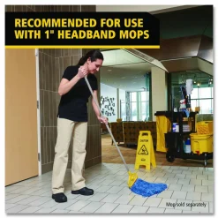 Rubbermaid Commercial Invader Fiberglass Side-Gate Wet-Mop Handle, 60