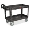 Rubbermaid Commercial Large Utility Cart with Lipped Shelf