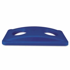 Rubbermaid Commercial Lid for Slim Jim Bottle Recycling Container, 20.38w x 11.38d x 2.75h, Blue