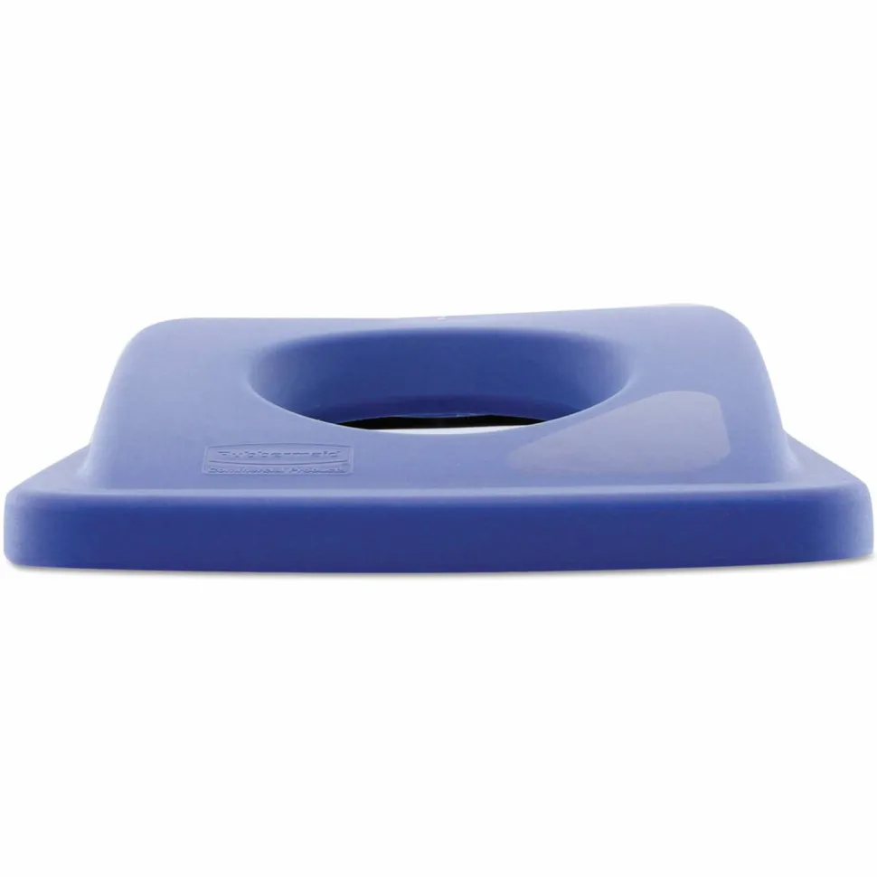 Rubbermaid Commercial Lid for Slim Jim Bottle Recycling Container, 20.38w x 11.38d x 2.75h, Blue
