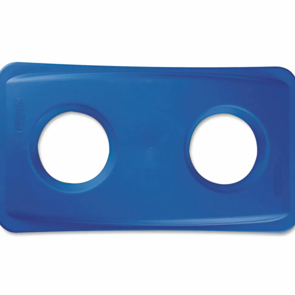 Rubbermaid Commercial Lid for Slim Jim Bottle Recycling Container, 20.38w x 11.38d x 2.75h, Blue