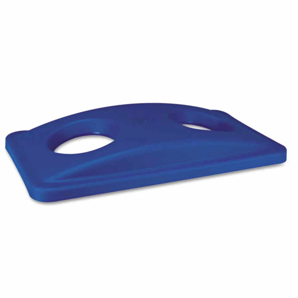 Rubbermaid Commercial Lid for Slim Jim Bottle Recycling Container, 20.38w x 11.38d x 2.75h, Blue
