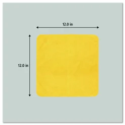 Rubbermaid Commercial Light Commercial Microfiber Cleaning Cloths, 12 x 12, Yellow, 24/Pack
