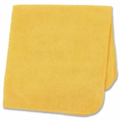 Rubbermaid Commercial Light Commercial Microfiber Cleaning Cloths, 12 x 12, Yellow, 24/Pack