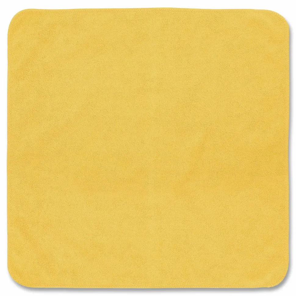 Rubbermaid Commercial Light Commercial Microfiber Cleaning Cloths, 12 x 12, Yellow, 24/Pack