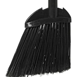 Rubbermaid Commercial Lobby Broom - 7.50" Polypropylene Bristle - 28" Handle Length - Black Metal, Metal Handle - Black - 6 / Carton