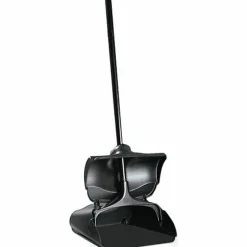 Rubbermaid Commercial Lobby Pro Upright Dustpan, with Cover, 12.5 x 37, Plastic/Metal, Black