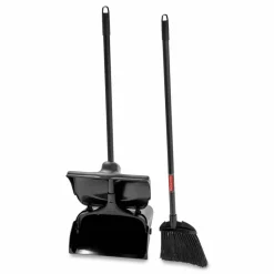 Rubbermaid Commercial Lobby Pro Upright Dustpan, with Cover, 12.5 x 37, Plastic/Metal, Black