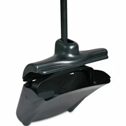 Rubbermaid Commercial Lobby Pro Upright Dustpan, with Cover, 12.5 x 37, Plastic/Metal, Black