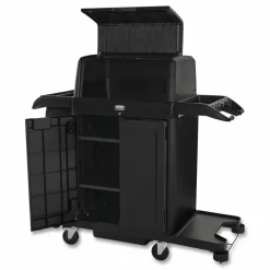 Rubbermaid Commercial Locking Security Hood for Housekeeping Carts, Plastic, Black