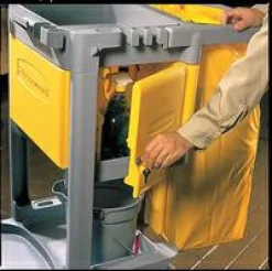 Rubbermaid Commercial Locking Cabinet, For Rubbermaid Commercial Cleaning Carts, Yellow
