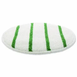 Rubbermaid Commercial Low Profile Scrub-Strip Carpet Bonnet, 19" Diameter, White/Green