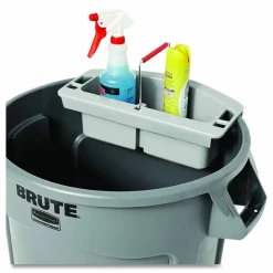 Rubbermaid Commercial Maid Caddy, Two Compartments, 16 x 9 x 5, Gray