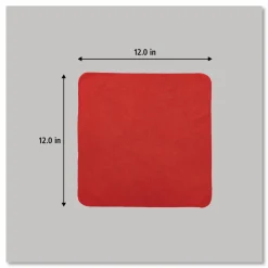 Rubbermaid Commercial Microfiber Cleaning Cloths, 12 x 12, Red, 24/Pack