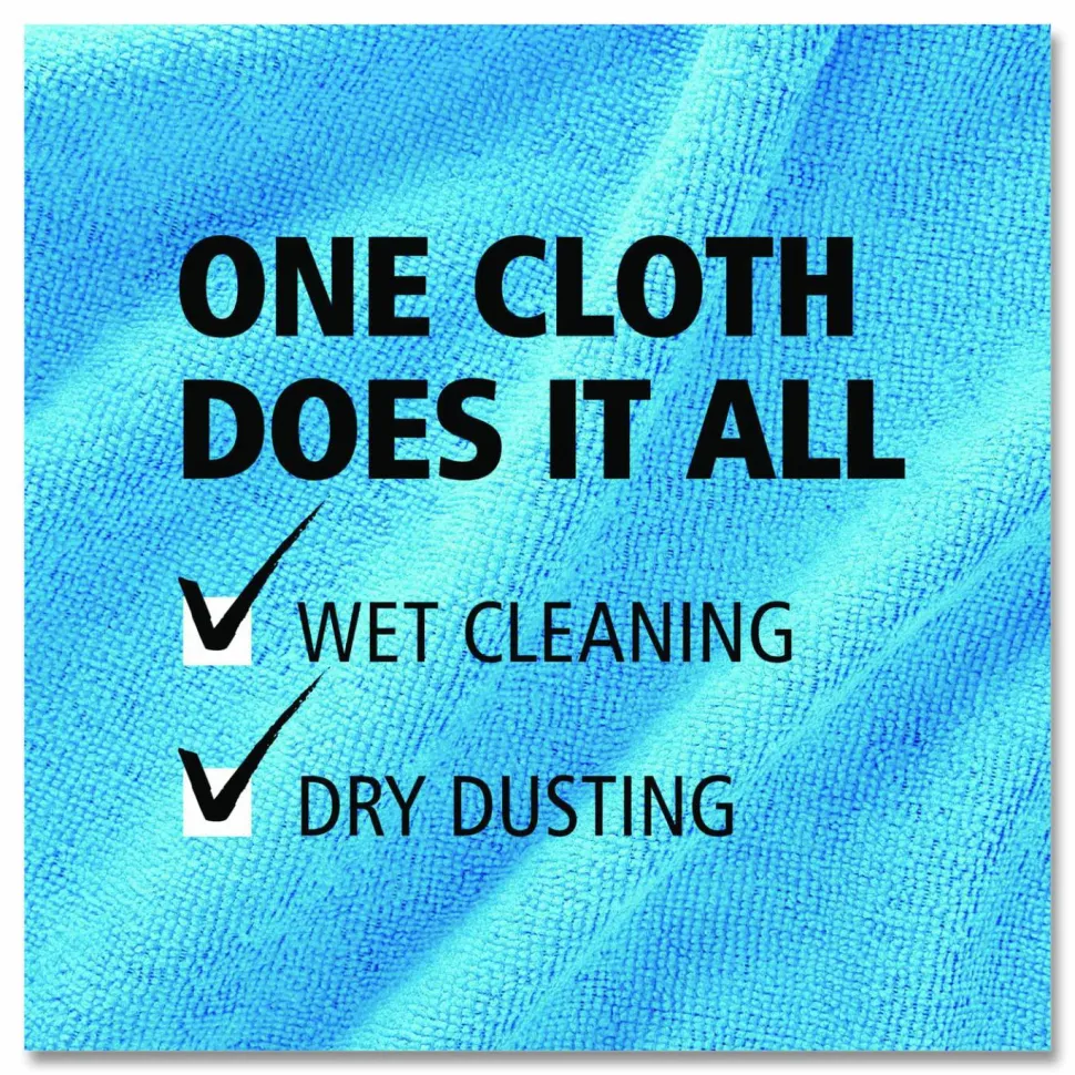 Rubbermaid Commercial Microfiber Cleaning Cloths, 16 x 16, Yellow, 24/Pack