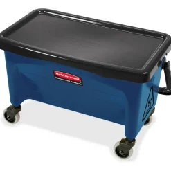 Rubbermaid Commercial Microfiber Floor Finishing System, 3 gal, Blue/Black/White