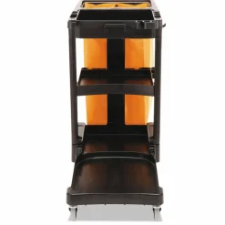 Rubbermaid Commercial Multi-Shelf Cleaning Cart, Plastic, 4 Shelves, 1 Bin, 20