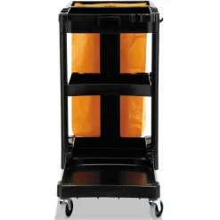 Rubbermaid Commercial Multi-Shelf Cleaning Cart, Plastic, 4 Shelves, 1 Bin, 20