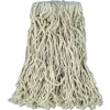 Rubbermaid Commercial Non-Launderable Economy Cut-End Cotton Wet Mop Head, 16 oz, 1" Band, White, 12/Carton