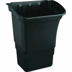 Rubbermaid Commercial Optional Utility Cart Refuse/Utility Bin, 8 gal, Polyethylene, Black
