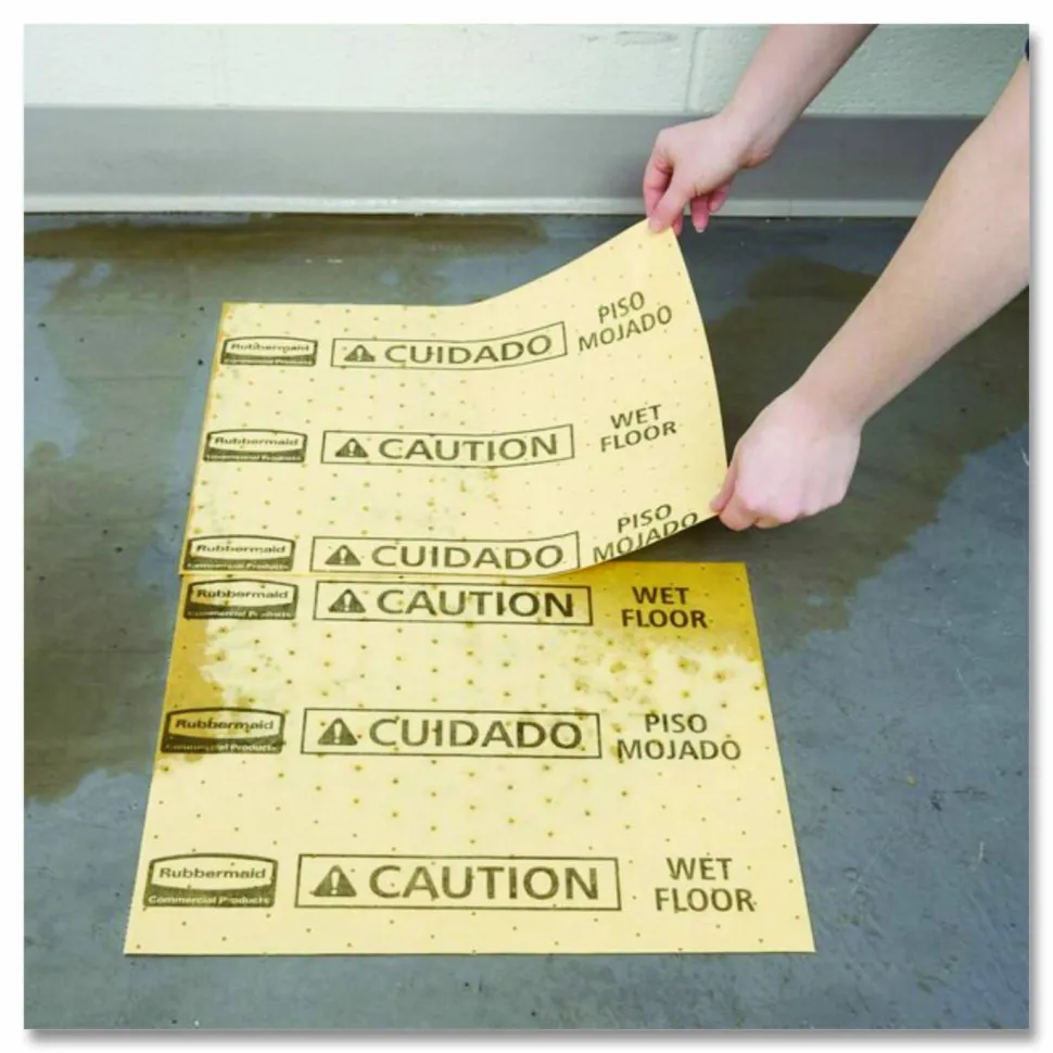 Rubbermaid Commercial Over-The-Spill Pad Tablet, 12 oz, 14 x 16.5, 25/Pack