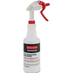 Rubbermaid Commercial 32-oz Trigger Spray Bottle, Suitable For Cleaning, Heavy Duty, 9.6"H x 3.4"W, Clear, 6 / Carton
