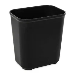 Rubbermaid Commercial Products Fire Resistant Wastebasket 28 QT Black, for Hospitals/Schools/Hotels/Offices (FG254300BLA)