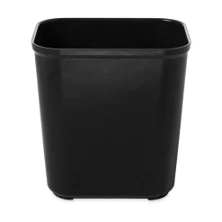 Rubbermaid Commercial Products Fire Resistant Wastebasket 28 QT Black, for Hospitals/Schools/Hotels/Offices (FG254300BLA)