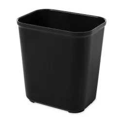 Rubbermaid Commercial Products Fire Resistant Wastebasket 28 QT Black, for Hospitals/Schools/Hotels/Offices (FG254300BLA)