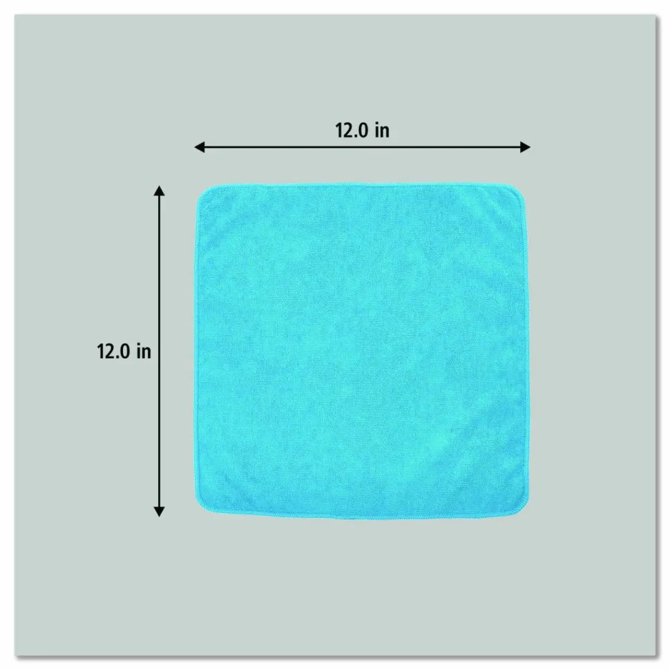 Rubbermaid Commercial Products HYGEN r-40 Recycled Microfiber Cloth, 12" X 12", Blue, 24-Pack