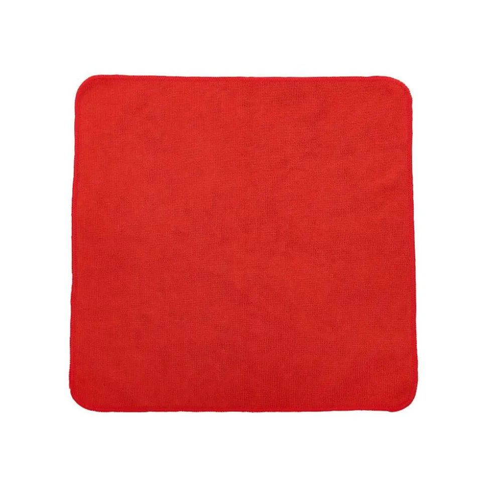 Rubbermaid Commercial Products HYGEN r-40 Recycled Microfiber Cloth, 16" X 16", Red, 24-Pack
