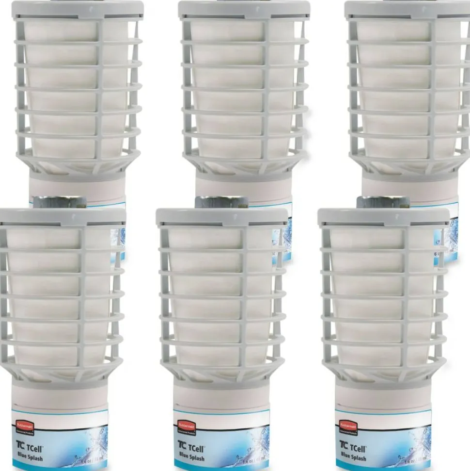 Rubbermaid Commercial Products TCell Refill, 1.62 Oz, Splash Blue, Case Of 6