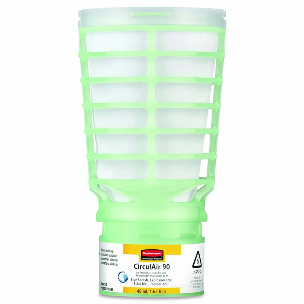 Rubbermaid Commercial Products TCell Refill, 1.62 Oz, Splash Blue, Case Of 6