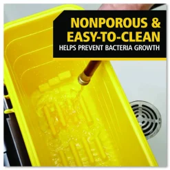 Rubbermaid Commercial Products HYGEN Microfiber Damp Mop Pad Charging Bucket, Yellow
