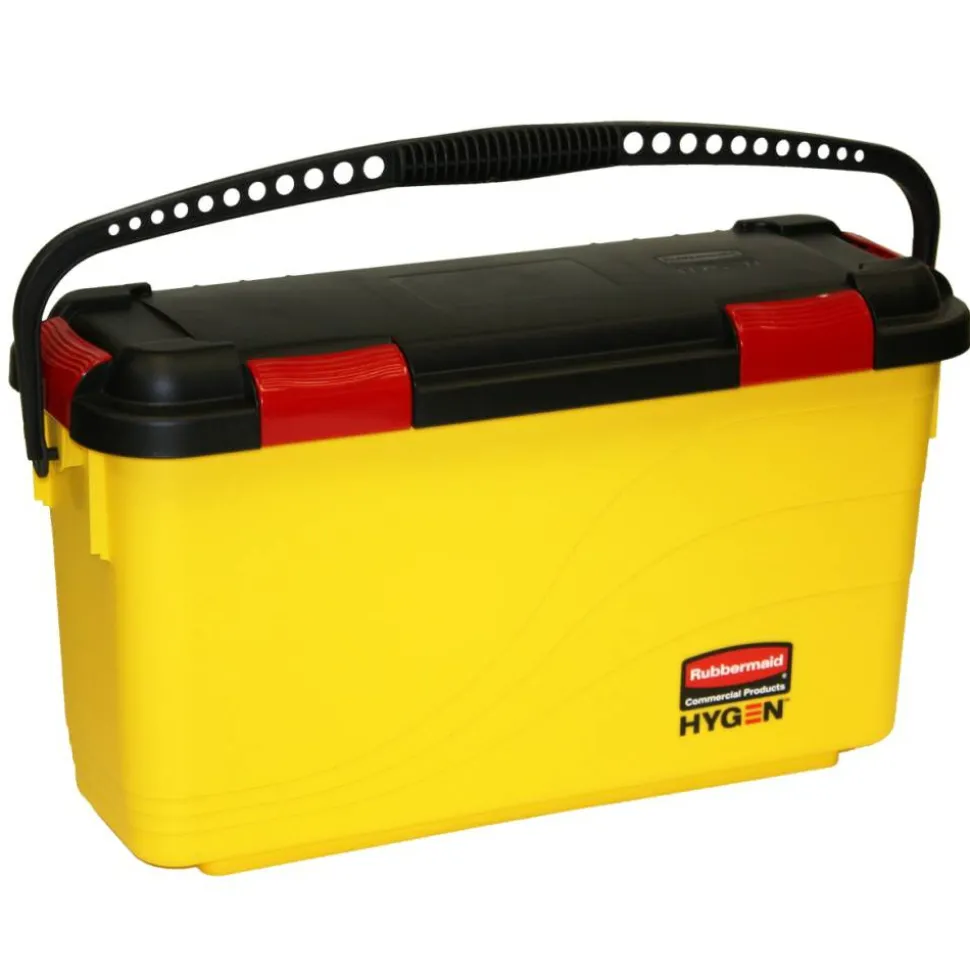 Rubbermaid Commercial Products HYGEN Microfiber Damp Mop Pad Charging Bucket, Yellow