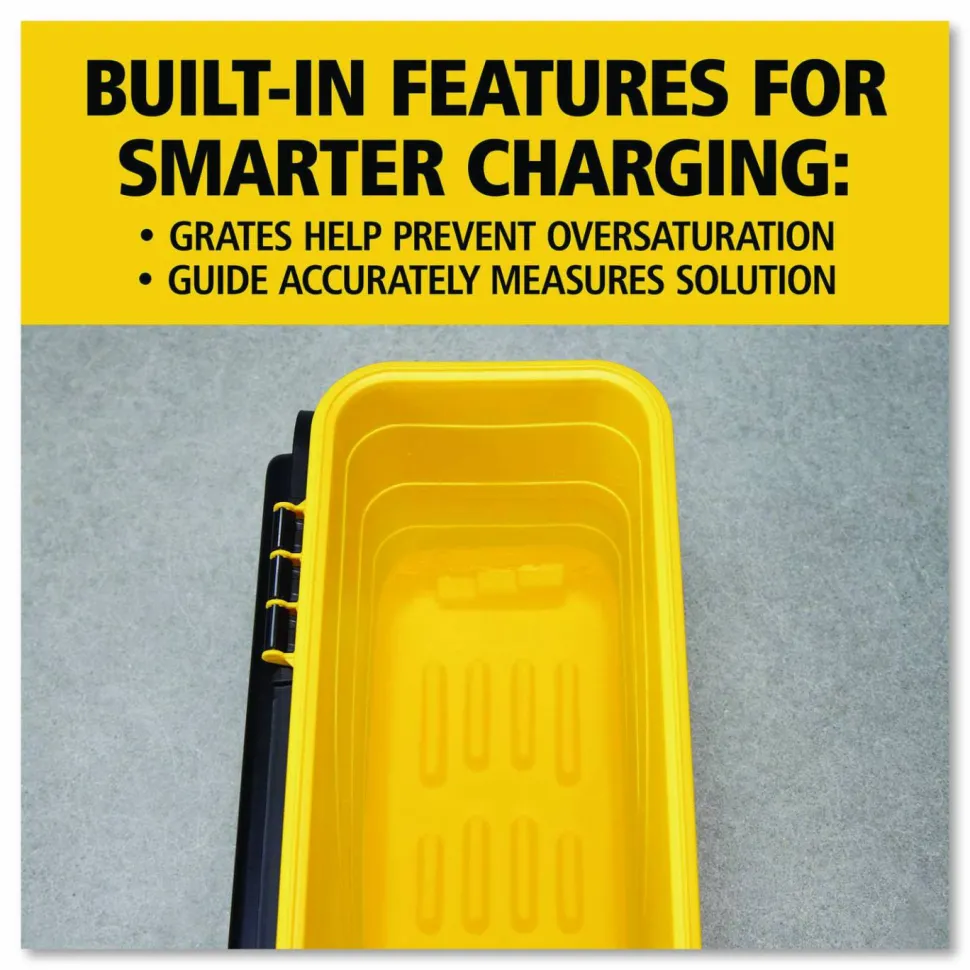 Rubbermaid Commercial Products HYGEN Microfiber Damp Mop Pad Charging Bucket, Yellow