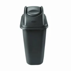 Rubbermaid Commercial Rectangular Free-Swinging Plastic Lids, Black