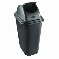 Rubbermaid Commercial Rectangular Free-Swinging Plastic Lids, Black