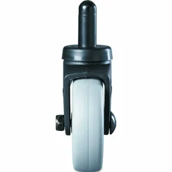 Rubbermaid Commercial Replacement Bayonet-Stem Swivel Casters, Grip Ring Stem, 3" Soft Rubber Wheel, Black