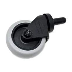 Rubbermaid Commercial Replacement Bayonet-Stem Swivel Casters, Grip Ring Stem, 3