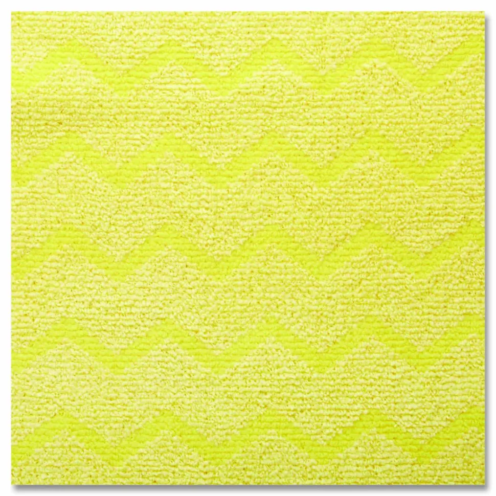 Rubbermaid Commercial Reusable Cleaning Cloths, Microfiber, 16 x 16, Yellow, 12/Carton