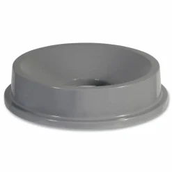 Rubbermaid Commercial Round BRUTE Funnel Top Receptacle, For 32-Gallon Containers, 22.38" Diameter x 5h, Gray